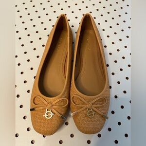 Nautica Women's Tan Loafers with gold Bow Accent